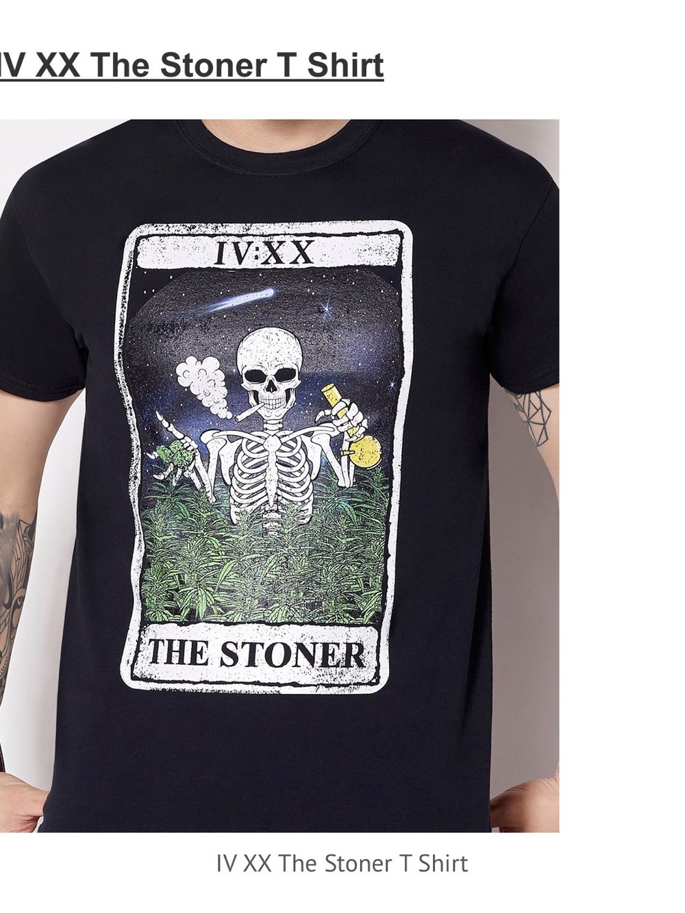 Spencer's Black 'The Stoner' Graphic Tee